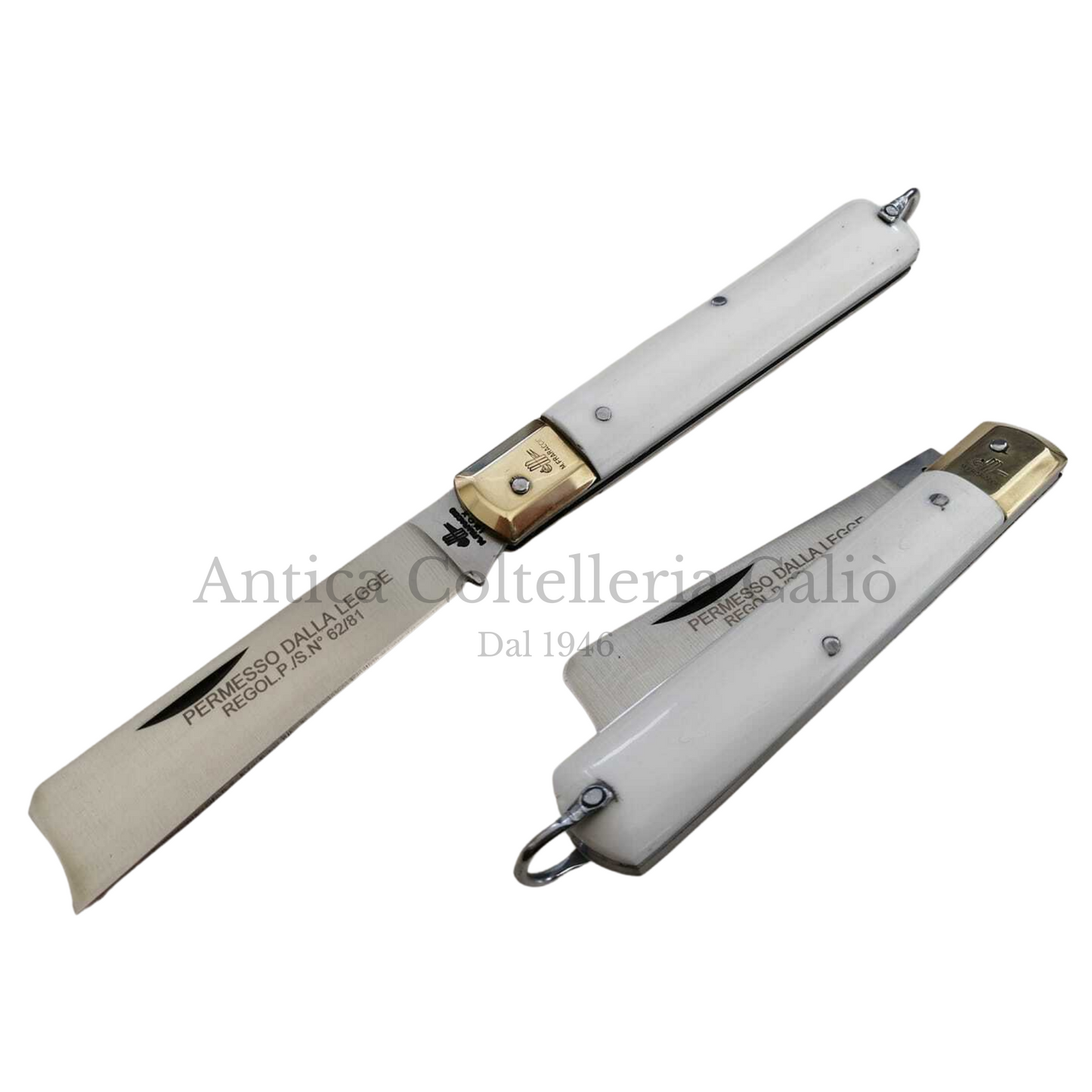 Permesso dalla Legge in ABS bianco testina ottone